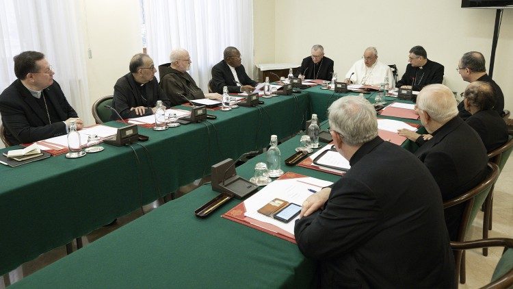 תמונה של האפיפיור פרנציסקוס במהלך הפגישה