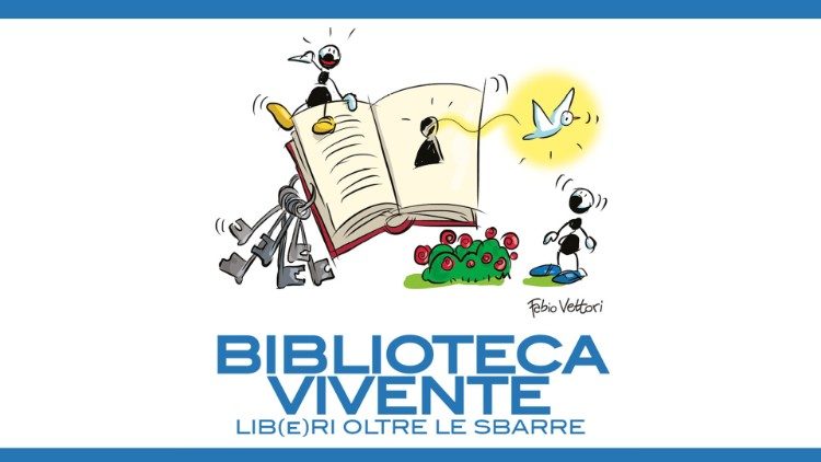 La locandina di "Biblioteca vivente" disegnata da Fabio Vettori