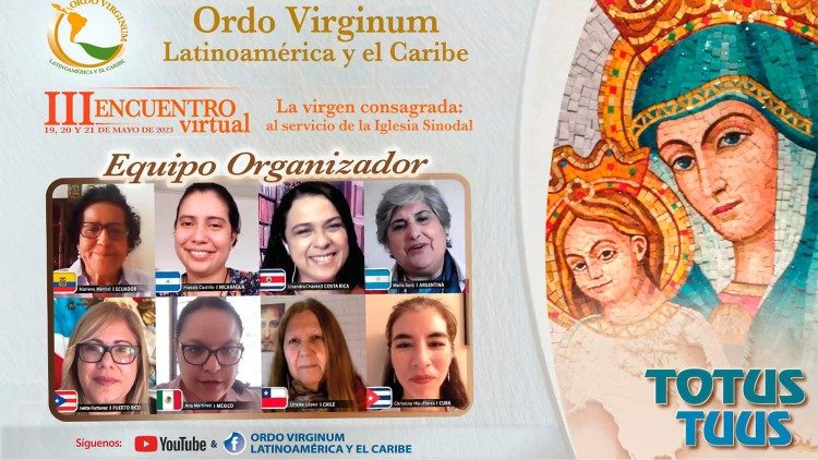 Equipo organizador del encuentro virtual del Ordo Virginum en Latinoamérica y el Caribe 2023.