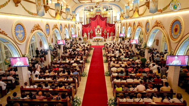 People attending the Mass at Diocesan Shrine of Our Lady of the Abandoned Parish  (courtesy of Patrick Dominick Romero)