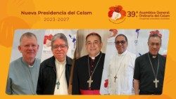 Newly-elected President and Vice-Presidents of CELAM