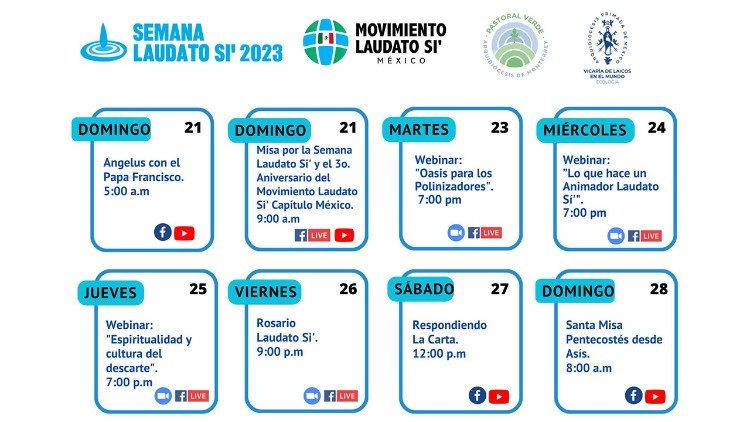 Iniciativas Semana Laudato si' 2023 en México.