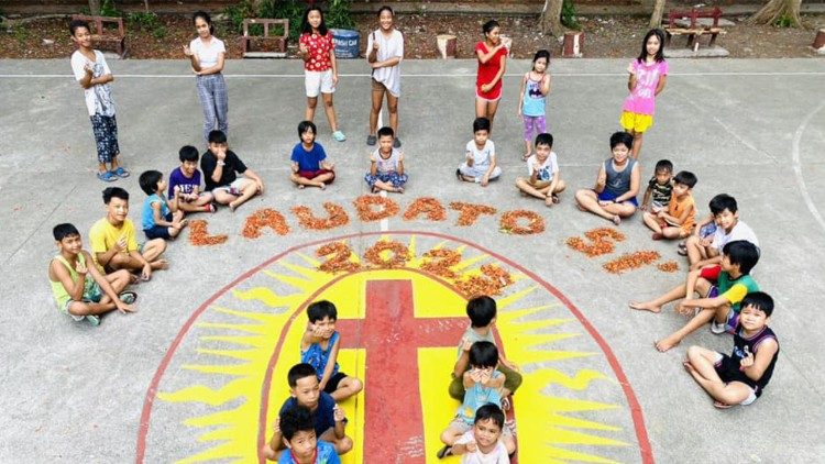 The Camillians celebrating Laudato Si Week 2023 with children (courtesy of The Camillians)
