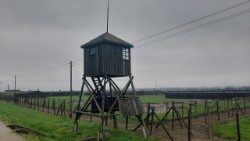 Wachturm im KZ Majdanek in Lublin