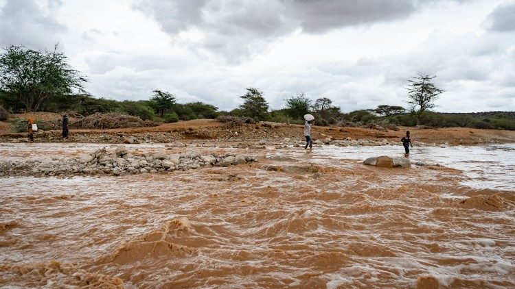 Un'immagine di inondazioni in Somalia