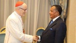  Le cardinal Czerny, rencontrant le président congolais Dénis Sassou-N'Guesso