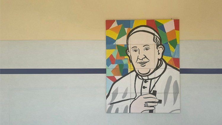 Mural of Pope Francis