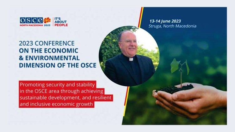 2023.06.15 Il Nunzio Giorgio Chezza partecipa alla conferenza OSCE a Struga, Macedonia settentrionale. Conferenza sulla dimensione economica e ambientale dell'OSCE