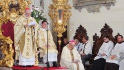 Kardinal Parolin am Sonntag bei einer Messe in Koper