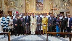 Anniversary Mass celebrated by Cardinal Turkson in the Basilica of Sant'Eustachio, Rome.