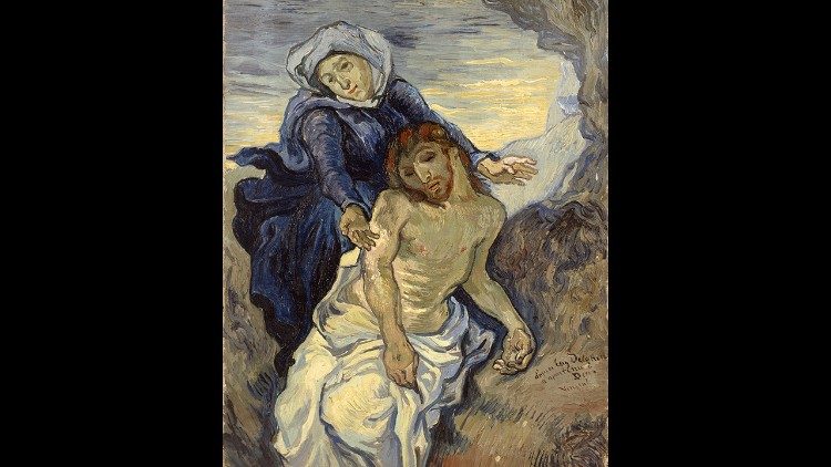 Diese Pietà malte Vincent van Gogh 1890 kurz vor seinem Tod; sie wird in der Abteilung für moderne Kunst der Vatikanischen Museen gezeigt
