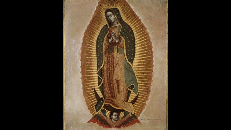 Lienzo de "La Mujer del Apocalipsis", del pintor mexicano Miguel Cabrera, Museo de Guadalupe, Zacatecas, México.