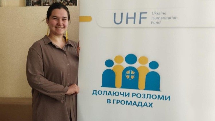 Hanna Homeniuk, Leiterin des Projekts Peacebuilding bei der Caritas in der Ukraine