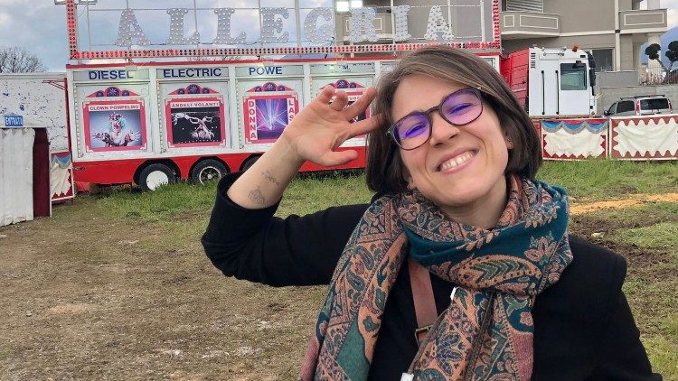 Giorgia Cozzi, volontaria alla Gmg di Lisbona 2023 a "Casa Italia" 