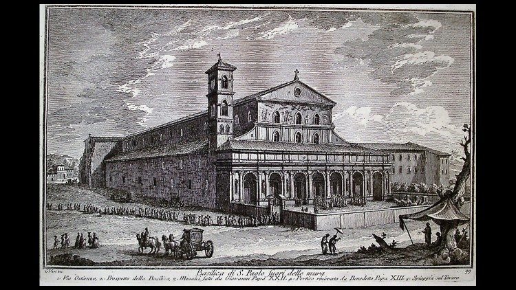 Bazilika svatého Pavla před požárem v roce 1823