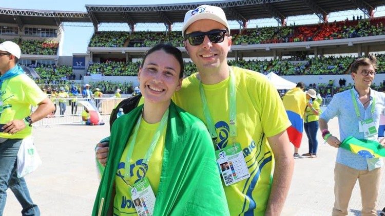 Fabiola e Gustavo, all'epoca del loro fidanzamento a Copacabana