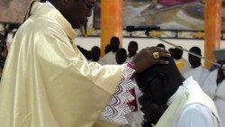 Mgr Bruno Ateba, évêque de Maroua-Mokolo (Cameroun). 