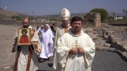 O sítio arqueológico da Custódia da Terra Santa na cidade de Magdala tornou-se um lugar de celebração. 