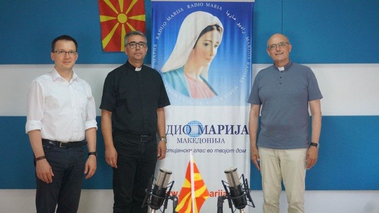 2023.07.25 The General Director of Renovabis Professor Dr. Father Thomas Schwartz visiting Radio Maria, Skopje, North Macedonia