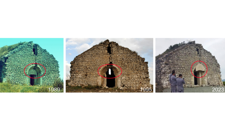 2023.07.27 Artsakh - Vandalismo contro le chiese armene da parte degli azeri