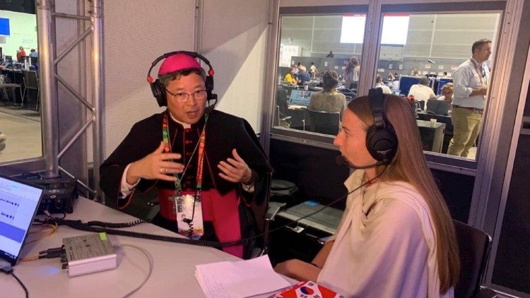 Seulski nadškof Peter Chung Soon-taick med pogovorom za Radio Vatikan