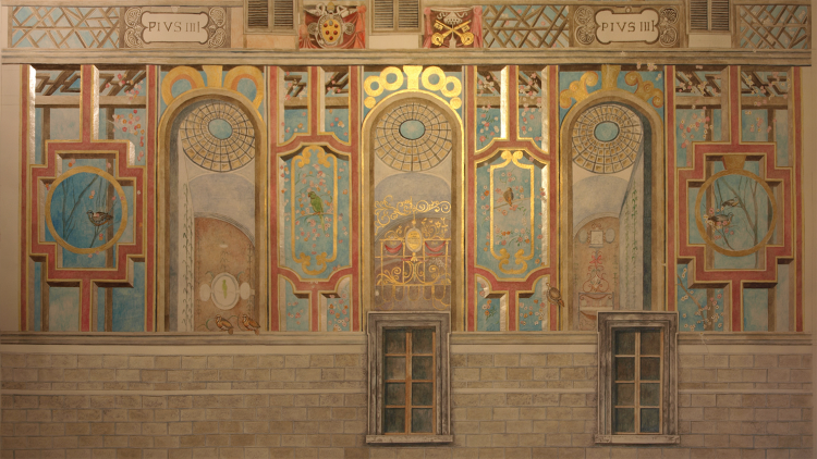 Restituzione degli affreschi sul lato est, Marcella Morlacchi