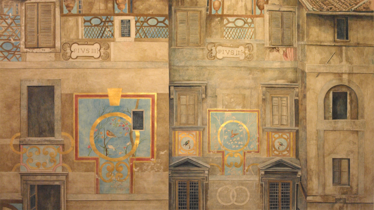 Restituzione degli affreschi sul lato ovest, Marcella Morlacchi