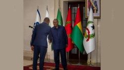 Geraldo Martins, com o Presidente da República da Guiné-Bissau, Umaro Sisso Embaló 