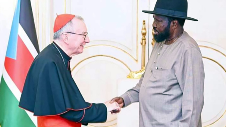 Le cardinal Parolin reçu par Salva Kiir