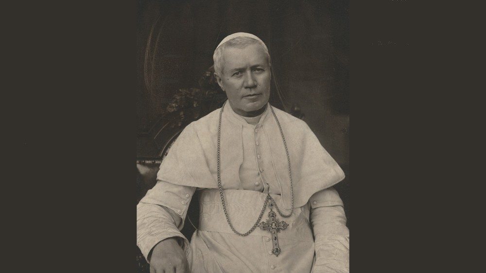 Pius X zu Beginn seines Pontifikates 9. August 1903