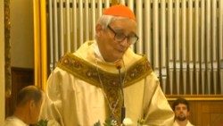 Il cardinale Zuppi durante la celebrazione del centenario dal martirio di don Giovanni Minzoni