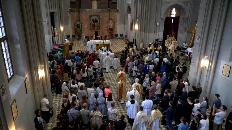 10e rencontre des jeunes catholiques de Russie, cathédrale Sainte Catherine de Saint Pétersbourg