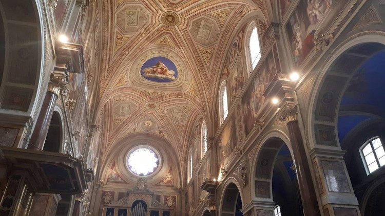 Il soffitto della basilica di Sant'Agostino
