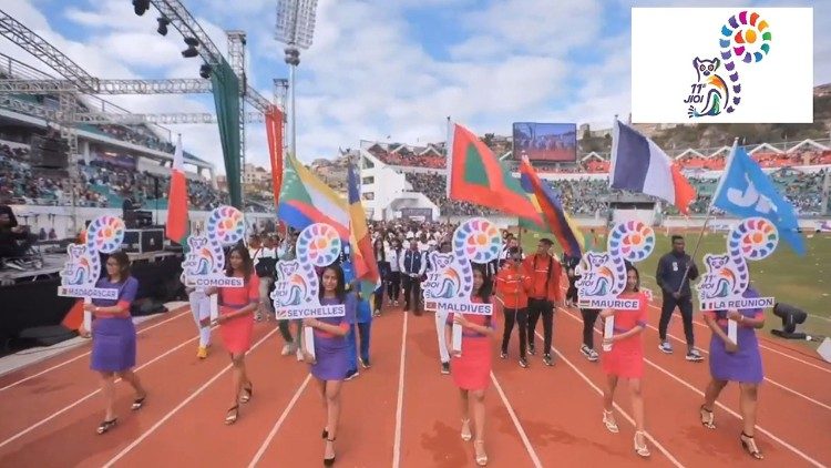 Cérémonie de clôture des Jeux des Îles de l’océan Indien (JIOI) au Stade Barea d'Antananarivo (Madagascar) dimanche 3 septembre 2023.