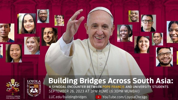 Initiativet Building Bridges organiserar återigen ett möte online mellan påvens Franciskus och studenter. Mötet hålls den 26 september och denna gång möter påven universitetsstudenter från Asien.