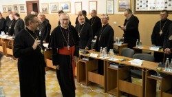 Kardinolas P. Parolinas ir ukrainiečių graikų katalikų vyskupai Romoje