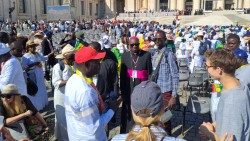 Les pèlerins sénégalais participant à l’édition 2023 du pèlerinage national aux lieux saints de la chrétienté catholique.