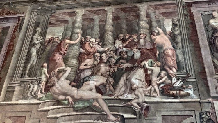 Giorgio Vasari, Un episodio della vita di Paolo III, 1544, Sala dei Cento Giorni, Palazzo della Cancelleria 