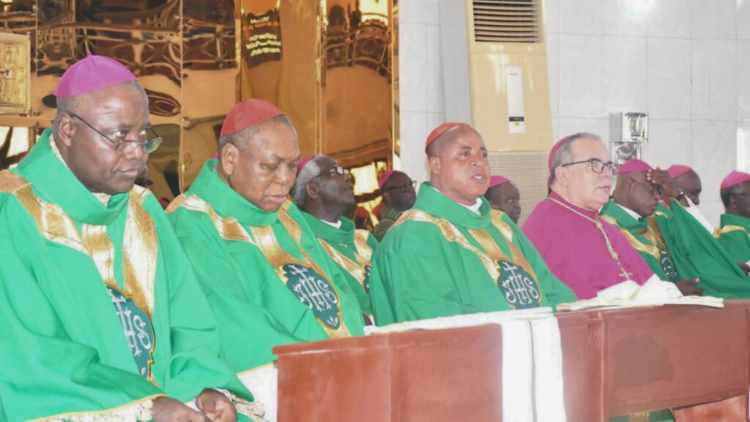 The Bishops at Mass during the plenary
