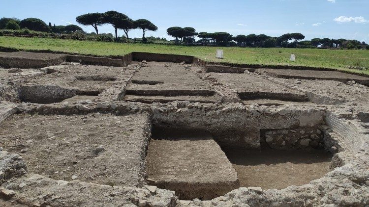Die Ausgrabungsstätte in Ostia