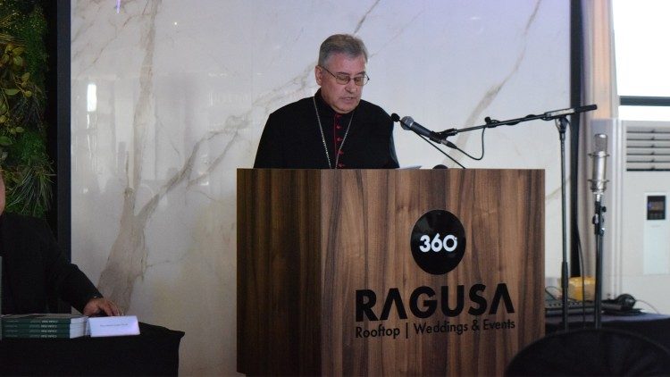 2023.10.04 Promoted the encyclical of Pope Francis Laudato Si in the Macedonian language, on the photo, Bishop Kiro Stojavov of Skopje, North Macedonia