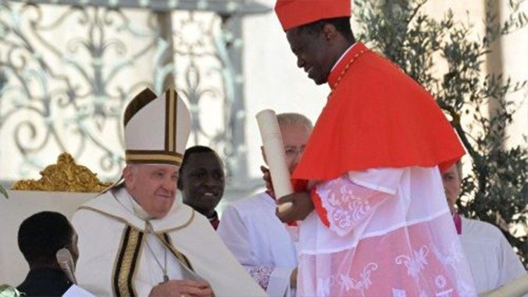 Popiežius ir kardinolas P. Rugambwa