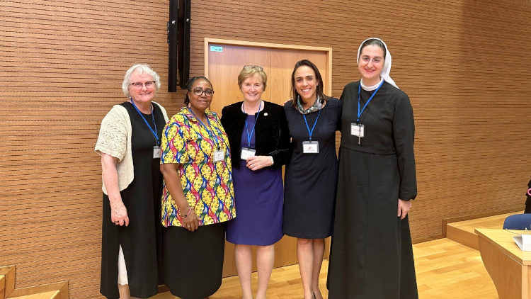 Participants in the UISG Advocacy Forum with Ambassador Porro (second from right)