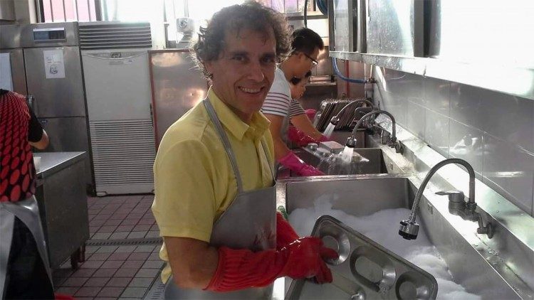 Fr. Vincenzo has washed countless dishes