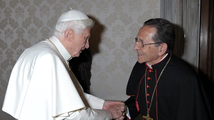 Il cardinale Juliàn Herranz con Benedetto XVI
