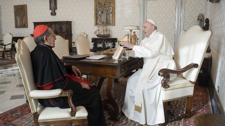 Un incontro tra Papa Francesco e il cardinale Juliàn Herranz