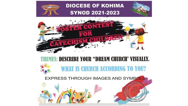En un concurso, se invitó a los niños a describir visualmente en un cartel la "Iglesia de sus sueños".