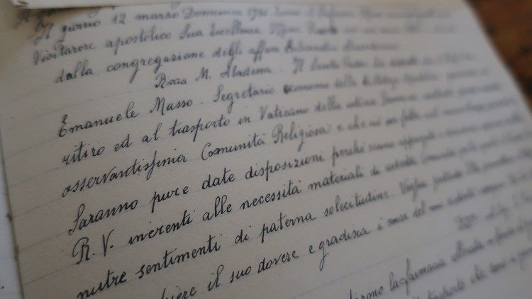 La crónica del Monasterio de Santa Cecilia en Trastevere donde se describe el traslado de la botica al Vaticano - Foto de Anna Poce.