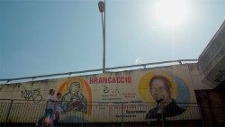 Um mural em Brancaccio recorda o beato Pino Puglisi