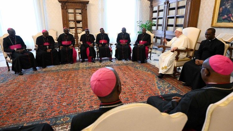 Rencontre du Pape avec les évêques de la Conférence épiscopale du Congo-Brazzaville.